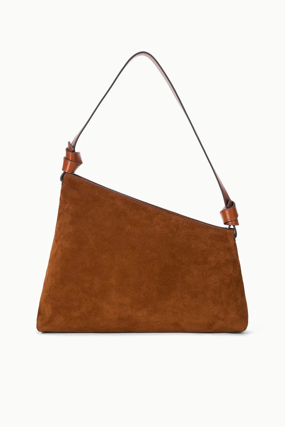 Warm Brown Suede Adjustable Strap Hobo Shoulder Bag