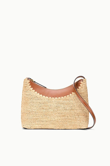 Square Woven Raffia Shoulder Bag