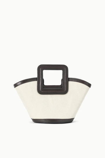 Mini Two-Tone Canvas Bucket Bag