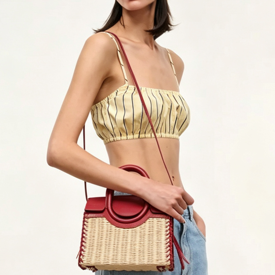 Mini Natural Wicker Handbag